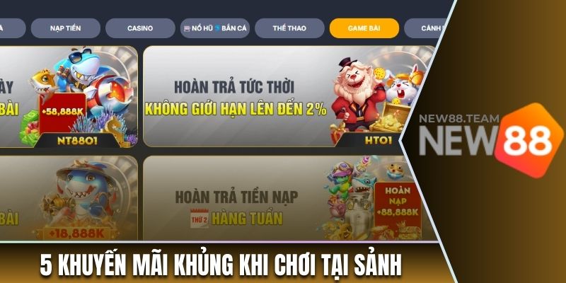 Sòng bài 4 5 khuyến mãi khủng khi chơi tại sảnh