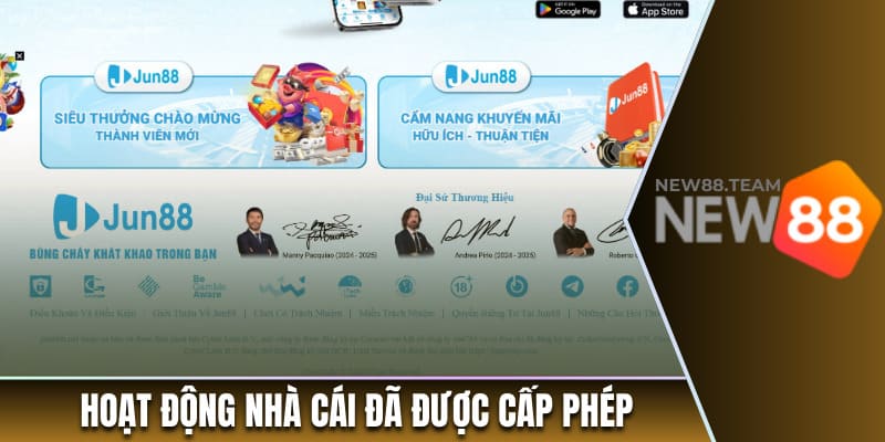 Jun88 - Khám Phá Nền Tảng Giải Trí Hàng Đầu Châu Á 2025 1 Hoạt động cá cược đã nhận được cấp phép