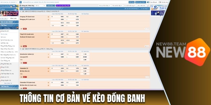 Giới thiệu kèo đồng banh và cách chơi nắm chắc phần thắng 1 Sơ lược thông tin về kèo đồng banh New88